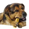 A dog is chewing on a bone-like object. Produktbild-Vorschau
