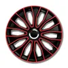 4 STK 14 Zoll Voltec Pro black/red schwarz PETEX Radkappen Produktbild-Vorschau 1