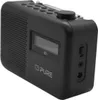 A black PURE digital radio is shown from a side angle against a white background. Voir les images du produit
