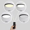 Deckenlampe LED 54W dimmbar, Flach Rund Ø50cm Schwarz mit Produktbild-Vorschau 7