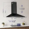 CIARRA A++ 370 m³/h Hotte d'aspiration 90 cm Hotte murale Voir les images du produit 18