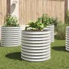 vidaXL Garten-Hochbeet 80x80x81 cm Verzinkter Stahl Silbern Produktbild-Vorschau 1