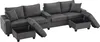 Merax 4-Sitzer Ecksofa U-förmiges, Cord-Sofa mit 2 Hockern, Produktbild-Vorschau 15