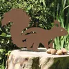 2x Metall Gartenstecker Rost Eichhörnchen Gartendeko Garten Produktbild-Vorschau 4