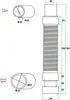 Technical drawing with dimensions of a flexible drain pipe. Produktbild-Vorschau