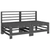 vidaXL Mittelsofas mit Kissen 2 Stk. Grau Massivholz Kiefer Produktbild-Vorschau 3