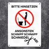 Bitte hinsetzen, ansonsten… Toilette Metallschild XL in Produktbild-Vorschau 2