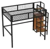 Hochbett 140x200cm aus Metall mit Leiter, Kleiderschrank Produktbild-Vorschau 6