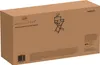 The back of a cardboard product box for a makeup chair. Produktbild-Vorschau