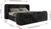 MKS MEBLE Doppelbett Polsterbett mit Lattenrost 180x200 Produktbild-Vorschau 6