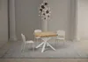 Ausziehbarer Tisch 90 x 90/194 cm. Platte aus Natureiche Produktbild-Vorschau 2