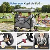 Sekey Faltbar Bollerwagen mit Dach, für 1 bis 2 Kinder, Produktbild-Vorschau 5