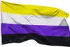 PHENO FLAGS Nichtbinär Flagge 90 x 150 cm Nicht Binär Fahne Produktbild-Vorschau 1