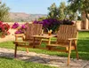 2-Sitzer Gartenbank mit Tischablage aus Akazienholz, ca. Produktbild-Vorschau 4