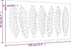 vidaXL Garten-Wanddeko 105x55 cm Cortenstahl Blatt-Design Produktbild-Vorschau 7