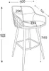 Barhocker SHERLOCKBAR B, 2-er set, 52,5x51x102 cm, Produktbild-Vorschau 8
