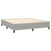 Boxspringbett mit Matratze Hellgrau 160x200 cm Stoff Produktbild-Vorschau 3