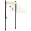 vidaXL Marquise rétractable Crème 100x150 cm Tissu et acier Voir les images du produit 9