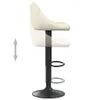 vidaXL Tabouret de bar 2 pcs. velours crème - Tabouret de Voir les images du produit 8