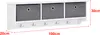 Wandgarderobe Horsens 100x20x30cm mit 3 Aufbewahrungsboxen Produktbild-Vorschau 2