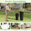 GOPLUS 2er Set Pflanzkübel, Blumentopf hoch mit Innentopf, Produktbild-Vorschau 3