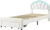 CDGlobal Polsterbett 90x200cm mit Steckdosen, Jugendbett Produktbild-Vorschau 9