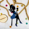 Kuchendeko Geburtstag – 24x14 cm - Dame in Hight Heels - im Produktbild-Vorschau 3