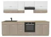 Keukenwandunit 270 cm - Sonoma beige, wit - Zonder werkblad Productafbeelding-voorbeeld 1