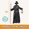 Animatronischer Geisterdoktor 190 cm, Halloween-Deko mit LED-Augen Produktbild-Vorschau