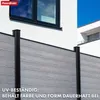 WPC Sichtschutzzaun Kronos mit robusten Aluminium-Pfosten Produktbild-Vorschau 8