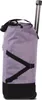 A side view of a purple and black rolling duffel bag. Podgląd zdjęcia produktu