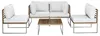 home24 Loungesofa - 2-teilig - Webstoff / Teak Massiv Produktbild-Vorschau 4