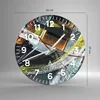 Wanduhr - Rund - Glasuhr - Abstraktion Graffiti Bunt - Produktbild-Vorschau 3