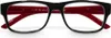 Paire de lunettes, plastique recyclé, noir/rouge, + 3,0 dtp Voir les images du produit 1