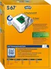 The back of a Swirl vacuum cleaner bag packaging, showing product information and a compatibility finder. Produktbild-Vorschau