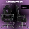 Arvioo Gaming Stuhl mit mit massagefunktion Lendenkissen, Produktbild-Vorschau 2