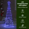 vidaXL Arbre de Noël LED avec piquets de terre bleu 250 cm Voir les images du produit 5