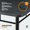 CASARIA® Ensemble LEO table avec 4 chaises anthracite MDF Voir les images du produit 4