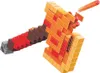 A Minecraft-themed NERF blaster shaped like an axe is shown against a white background. Podgląd zdjęcia produktu