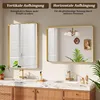Koonmi Tiefer Rahmen Wandspiegel, 90 x 60 cm Luxus High-End Produktbild-Vorschau 4
