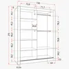 Schwebetürenschrank Kleiderschrank Schrank 150cm Grau/Grau Produktbild-Vorschau 7