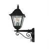 A black outdoor wall lamp with a motion sensor. Produktbild-Vorschau