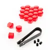 20x Radschrauben Abdeckkappen Radschraubenkappen 17mm rot Produktbild-Vorschau 2