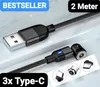 Magnetische LED Ladekabel, 3A, USB-C, 3xType C Stecker, 2 Produktbild-Vorschau 1