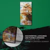 Wandbild Leinwand Bilder mit Uhr 30x60 Malerei Bäume Fluss Produktbild-Vorschau 5