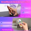 A collage of images showing hands interacting with a touch-sensitive light control panel and a remote control for LED lights. Anteprima dell’immagine prodotto