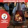 Gartenkamin La Luz aus schwarzem Stahlblech 140 cm hoch mit Produktbild-Vorschau 4