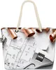 VOID Hausbau Werkzeug Pläne Strandtasche Shopper 58x38x16cm Produktbild-Vorschau 1