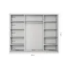 Schiebetürenschrank 250 cm breit mit Spiegel, 3 Türen und Produktbild-Vorschau 3
