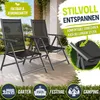 tillvex Gartenstuhl Anthrazit klappbar aus Aluminium | Produktbild-Vorschau 4